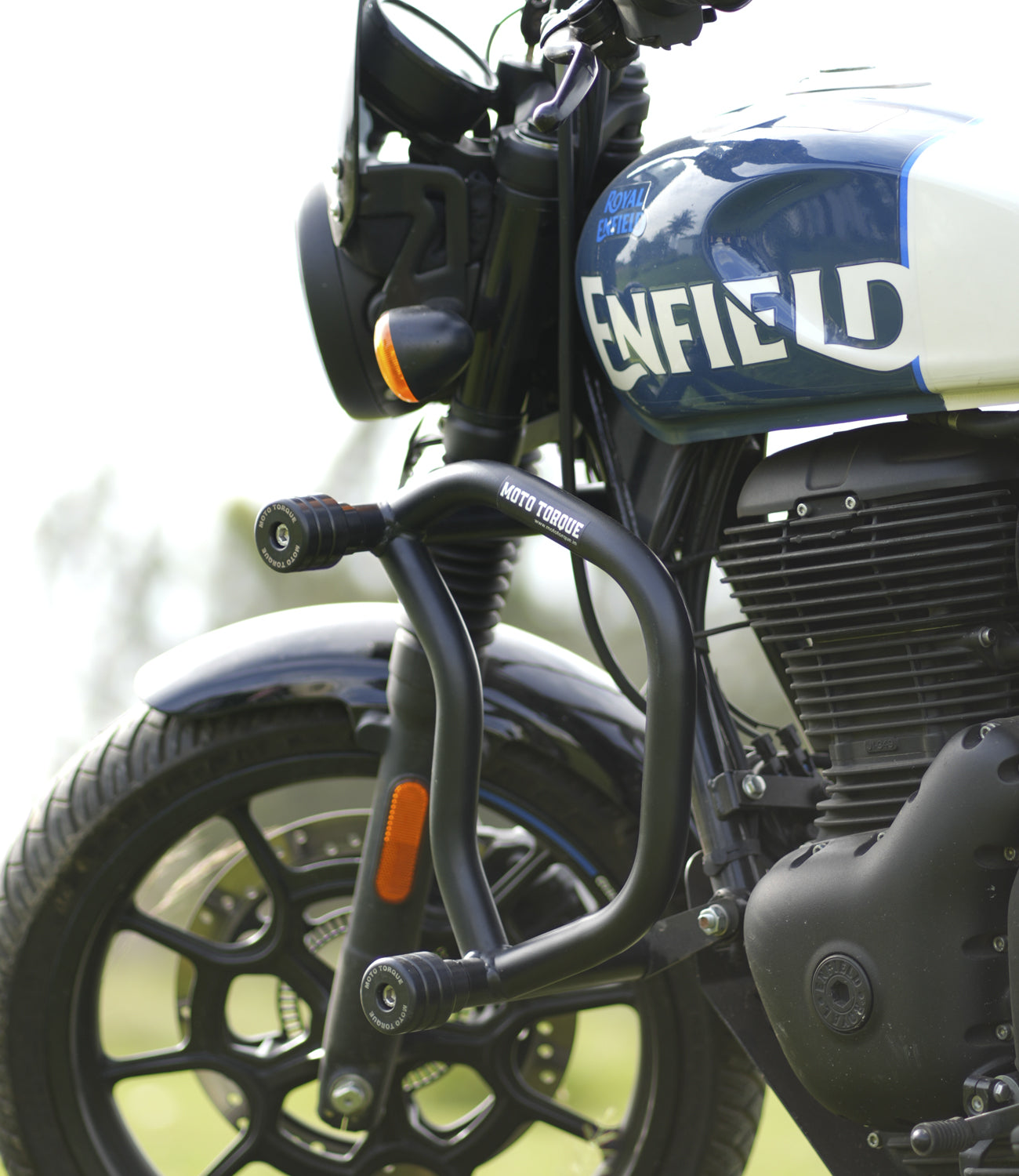 Motorcycle crash guard black for royal enfield hunter 350