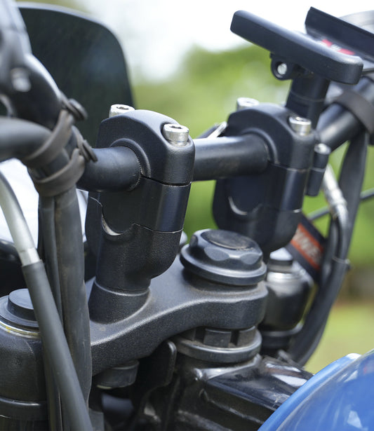 Motorcycle handlebar risers black for royal enfield hunter 350