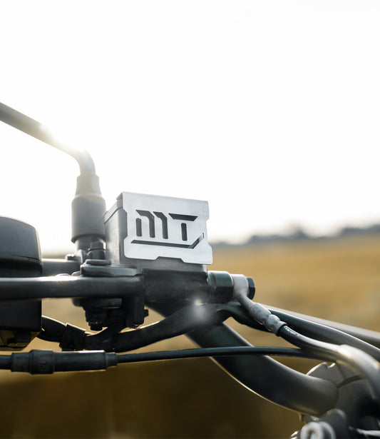 Motorcycle front disk oil / break liquid guard stainless steel for yawa yezdi scrambler