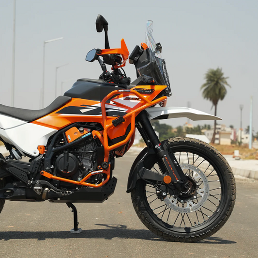 Motorcycle crash guard orange for ktm adventure 390/X
