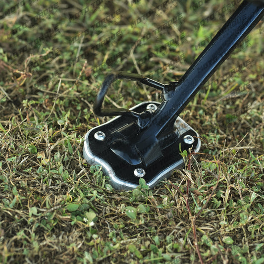 Motorcycle silver side stand extender uneven surface protect for royal enfield bear 650