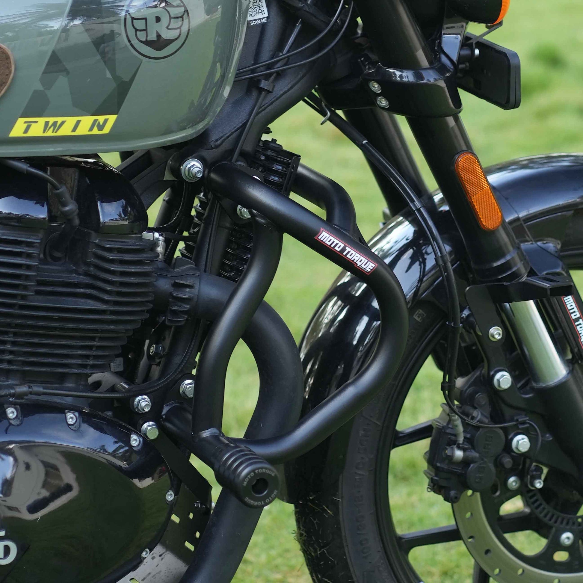 Motorcycle crash guard black for royal enfield shotgun 650