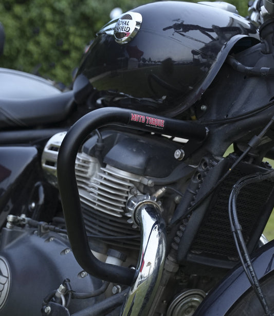 Motorcycle crash guard black for royal enfield super meteor 650