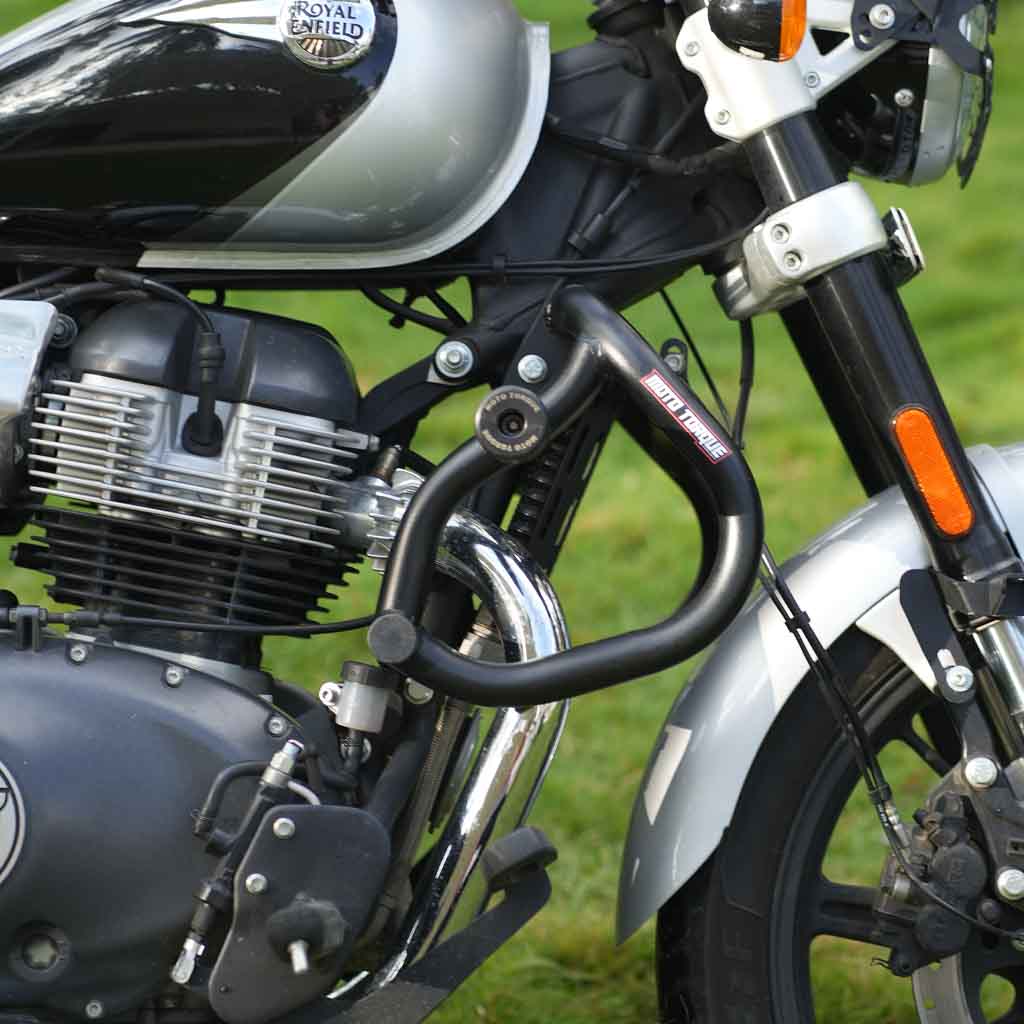 Motorcycle crash guard black for royal enfield super meteor 650