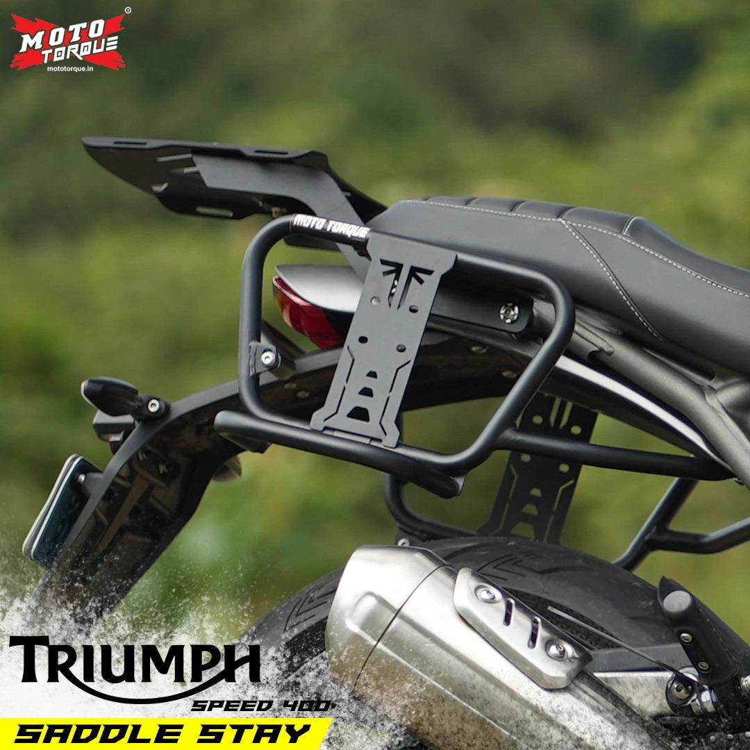 Motorcycle saddle stay hold for Triumph speed 400 touring luggage capable