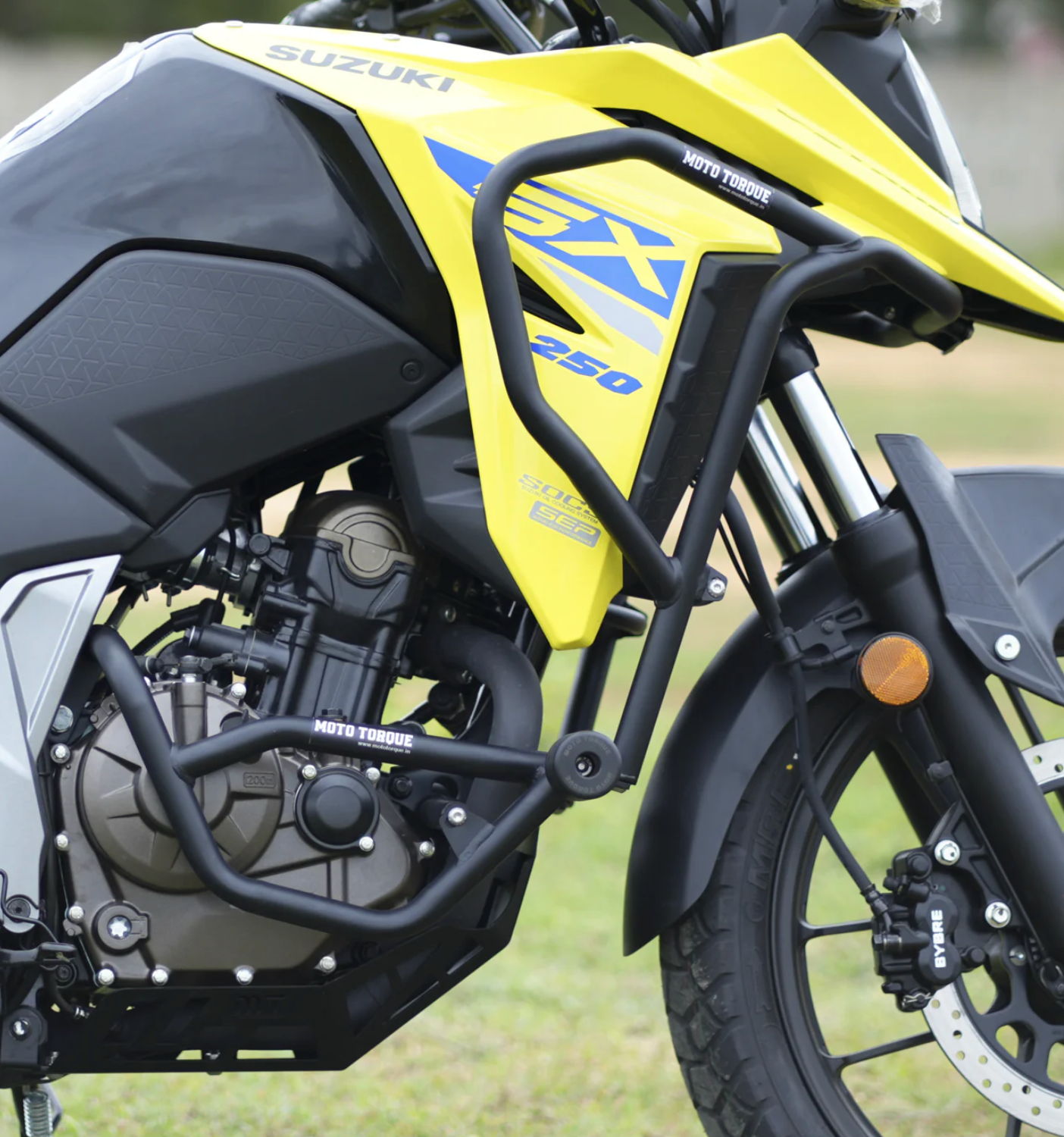 Motorcycle crash guard black for suzuki v-strom 250