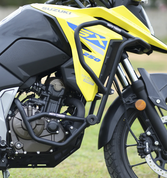 Motorcycle crash guard black for suzuki v-strom 250