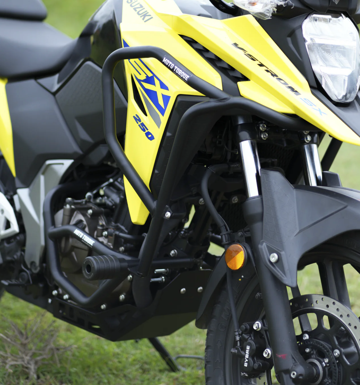 Motorcycle crash guard black for suzuki v-strom 250