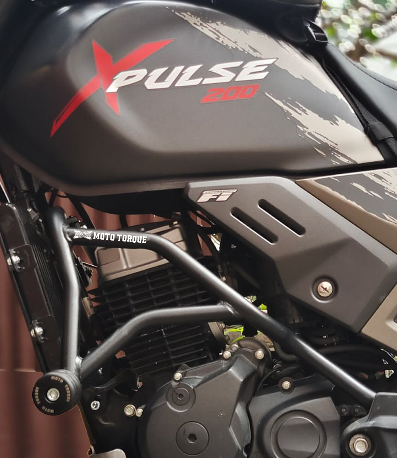 Motorcycle crash guard black for hero Xpulse