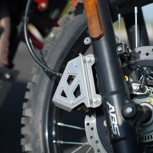 Motorcycle front break caliper guard from debris silver for hero xpulse 210