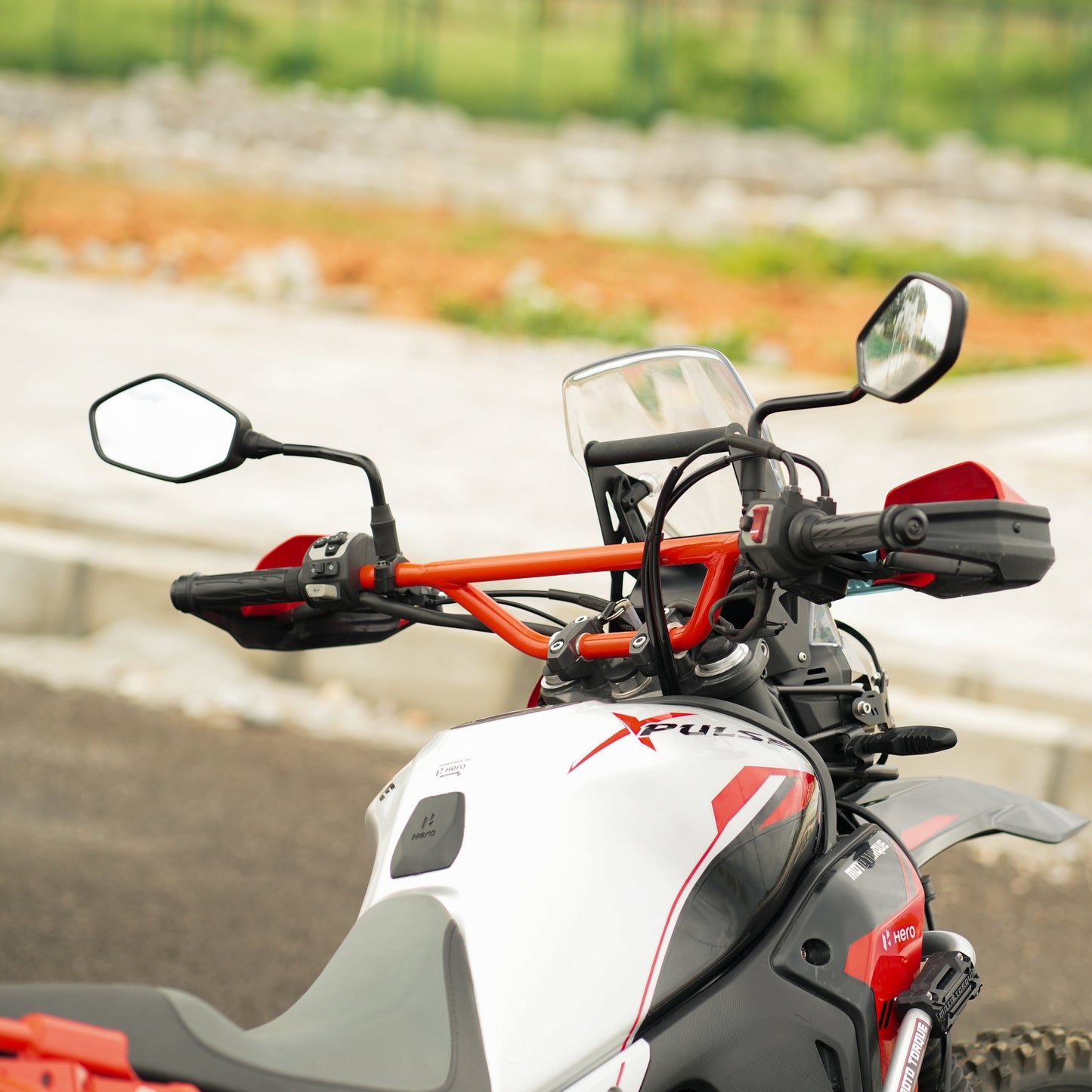 Motorcycle handlebar red for hero xpulse 210