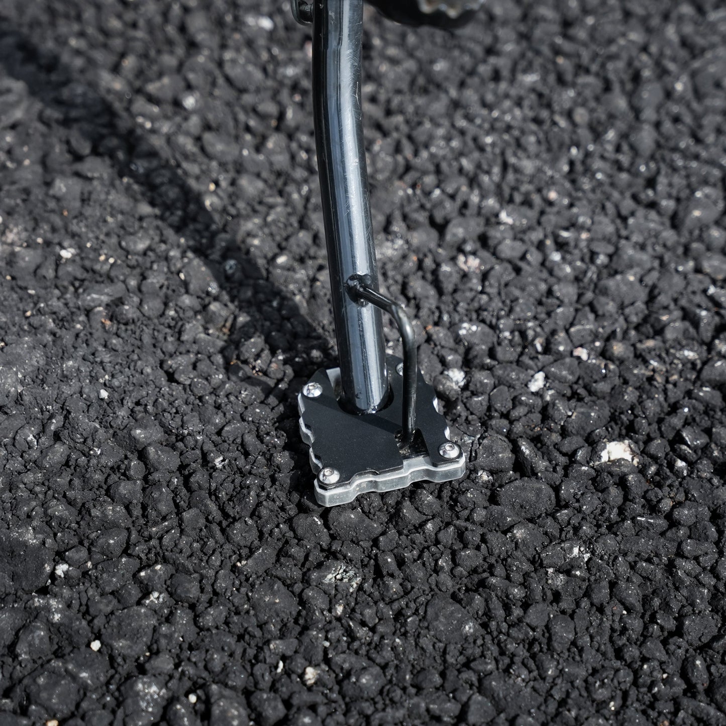 Motorcycle side stand extender silver for hero xpulse 210