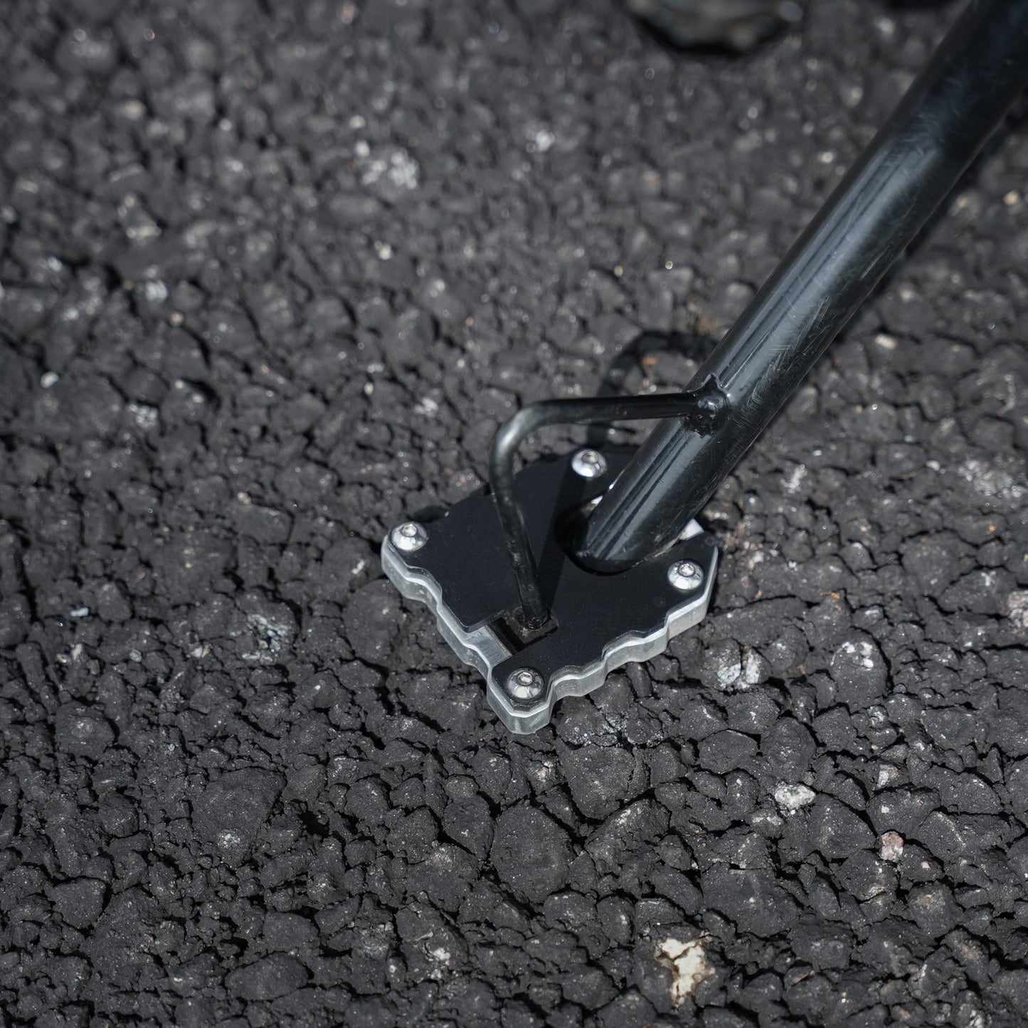 Motorcycle side stand extender silver for hero xpulse 210