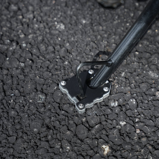 Motorcycle side stand extender silver for hero xpulse 210