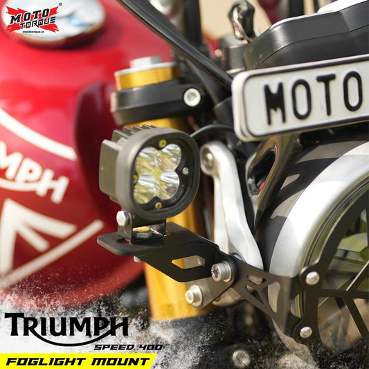 Motorcycle fog light mount for Triumph Speed 400