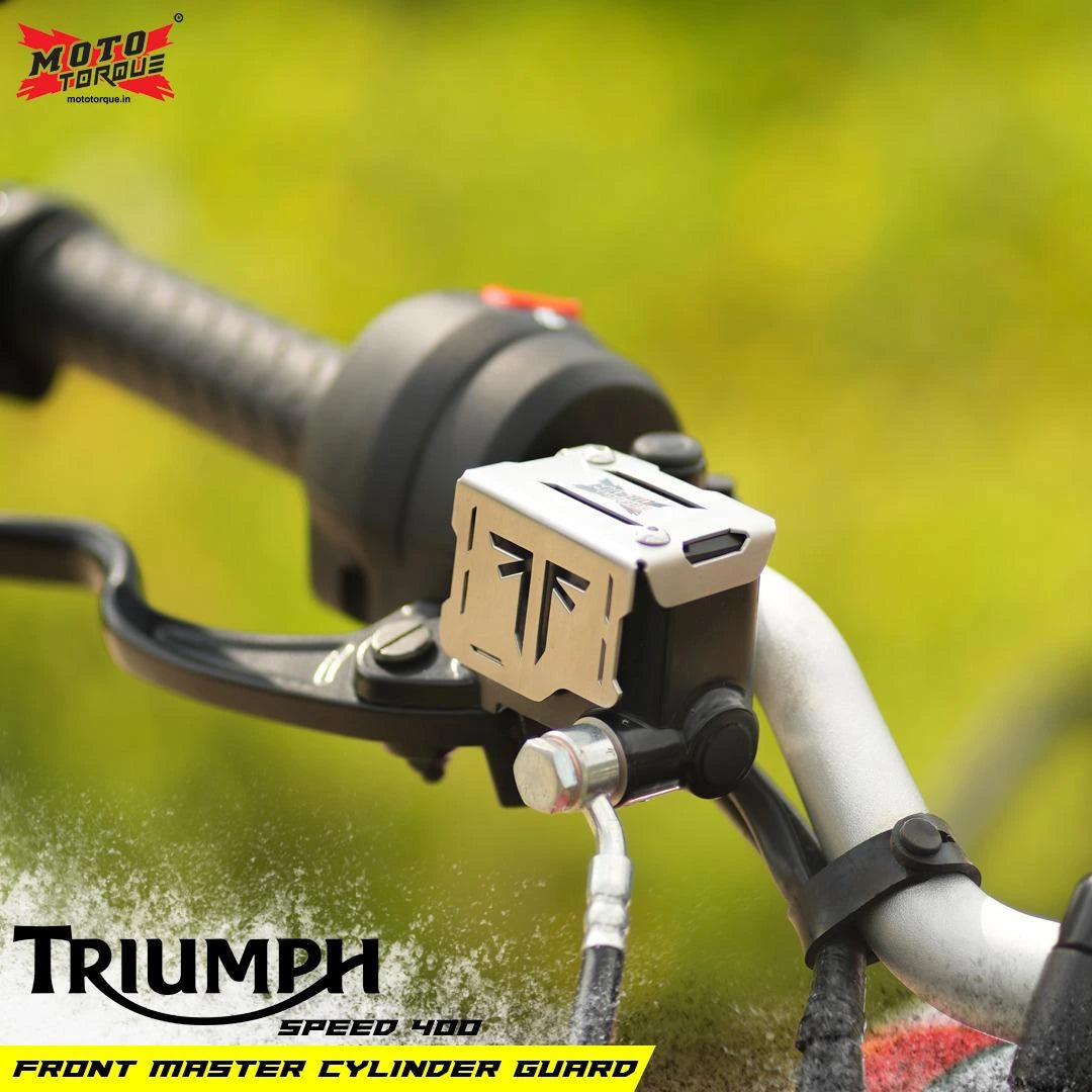 Motorcycle stainless steel front break liquid cover triumph speed 400