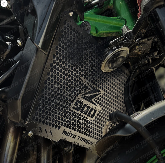 Motorcycle radiator guard black for kawasaki z900