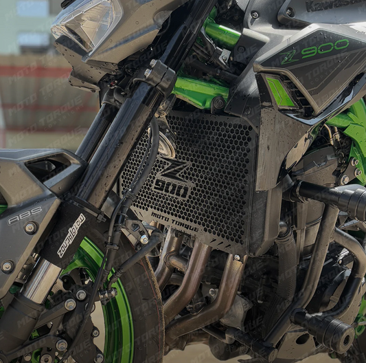 Motorcycle radiator guard black for kawasaki z900