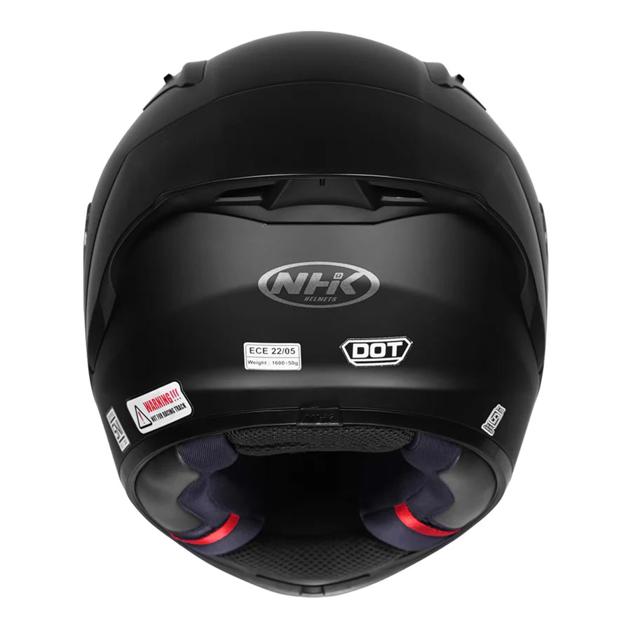 Motorcycle full face helmet solid black