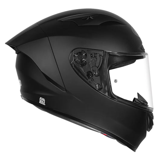Motorcycle full face helmet solid black