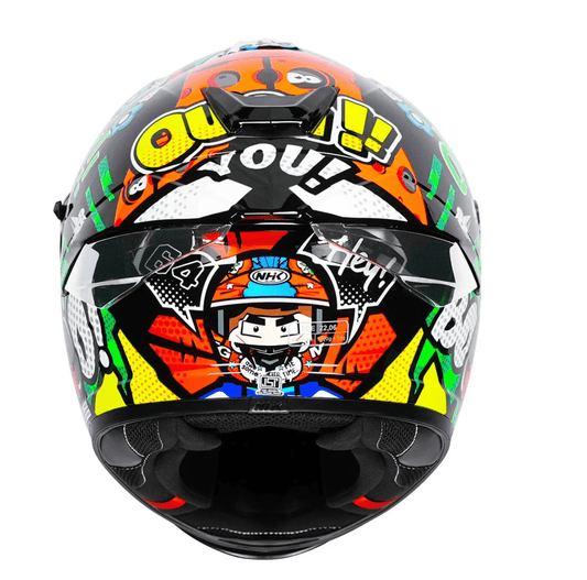 Motorcycle Full face helmet Multicolour Graphic with texts by NHK