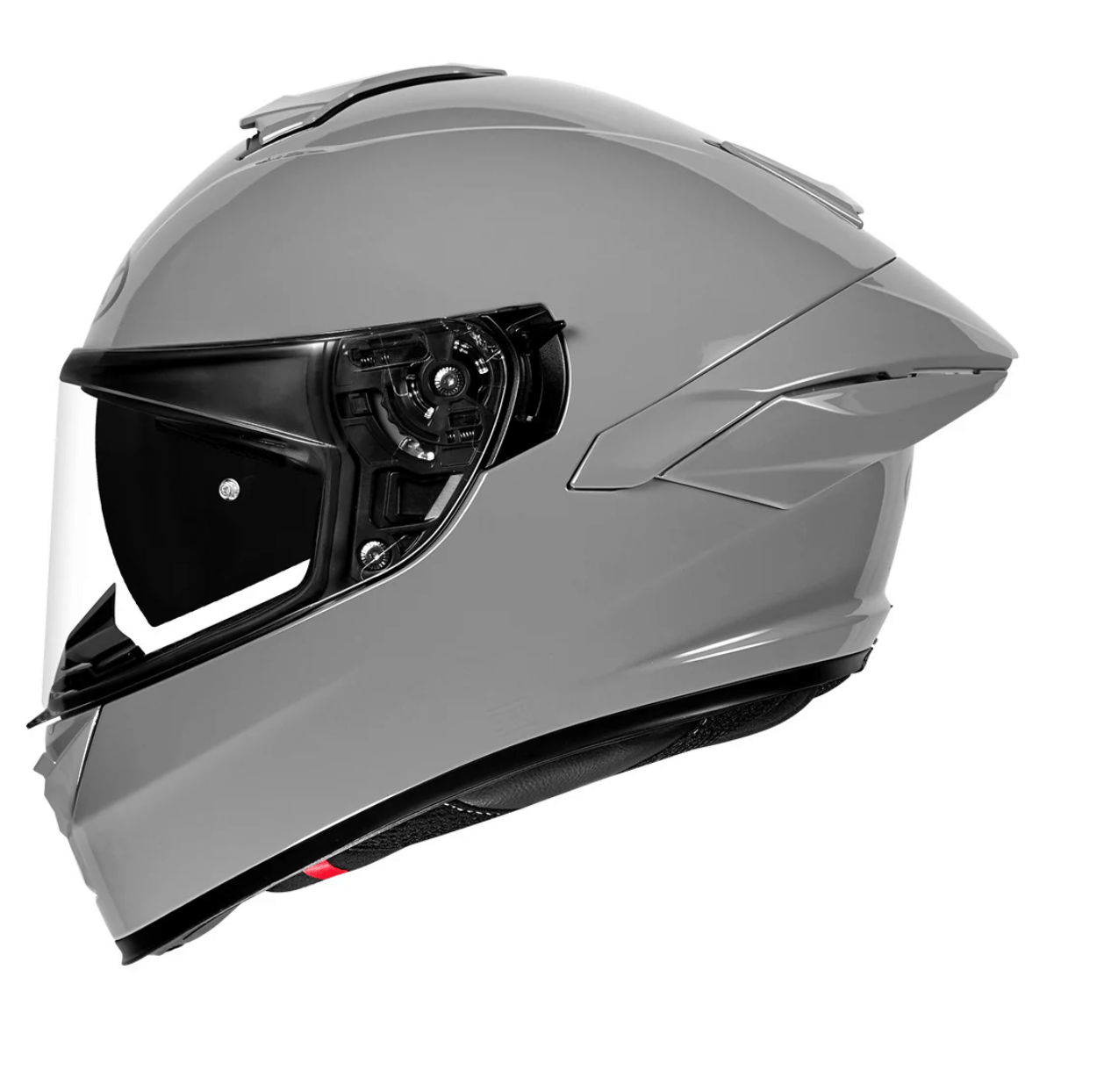 Motorcycle full face helmet solid gloss grey