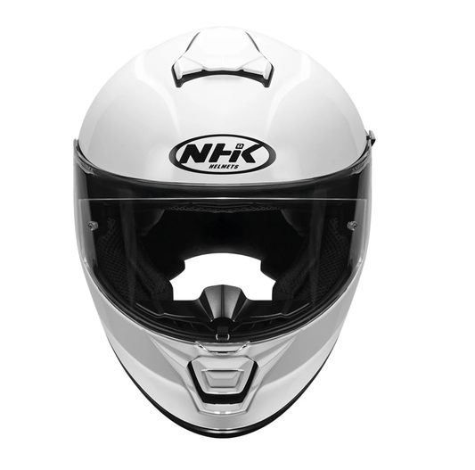 Motorcycle full face helmet solid white