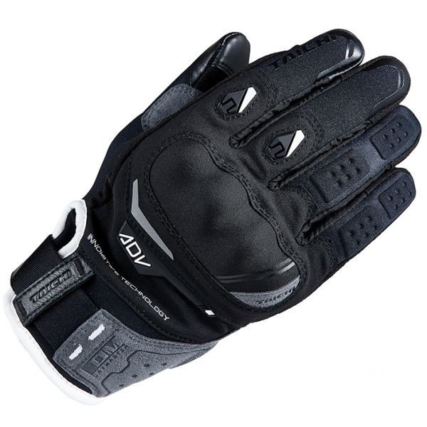 Motorcycle waterproof riding gloves with tpu protectors black and white