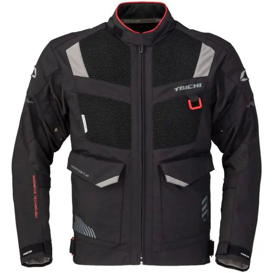 Motorcycle riding jacket 3D mesh black grey