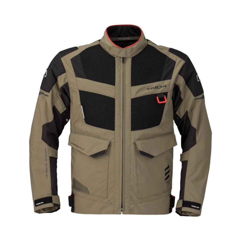 Motorcycle riding jacket 3D mesh khaki