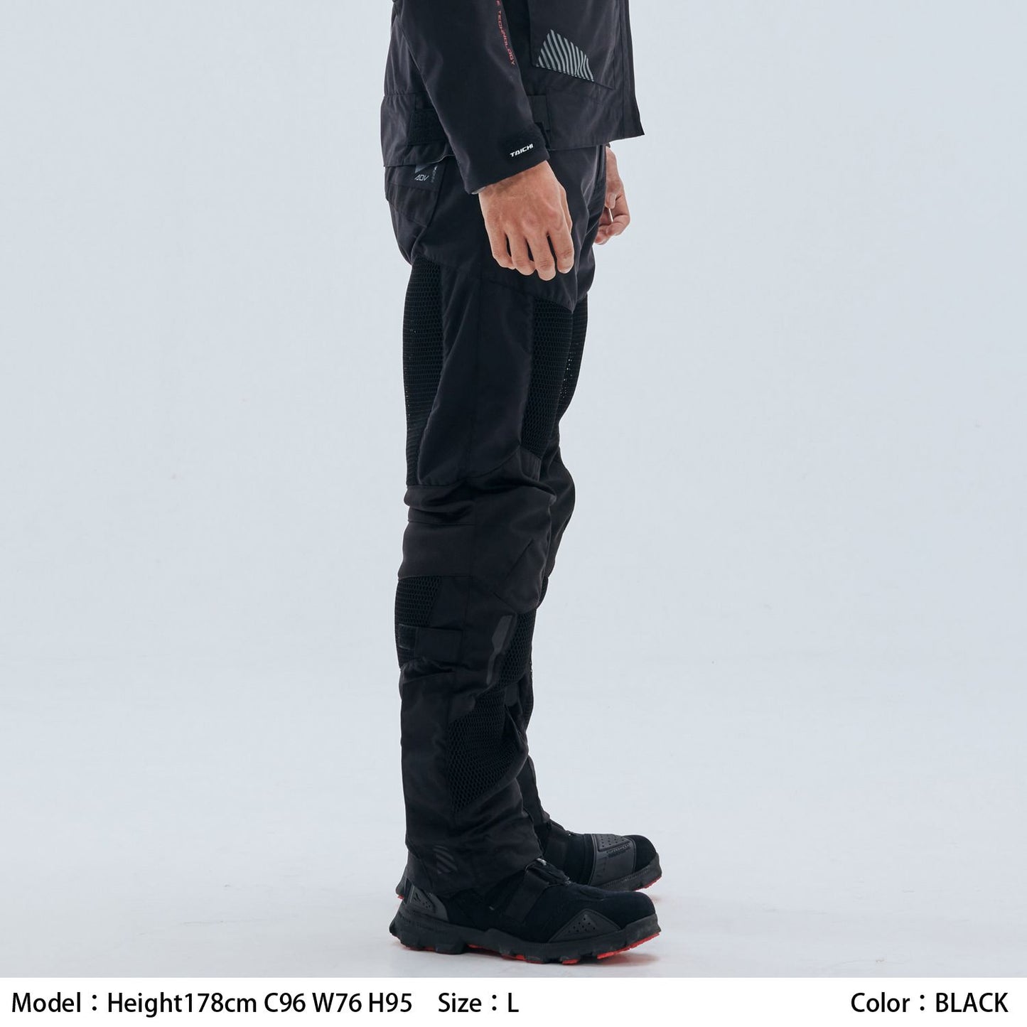 Motorcycle air mesh CE level 2 riding pants black