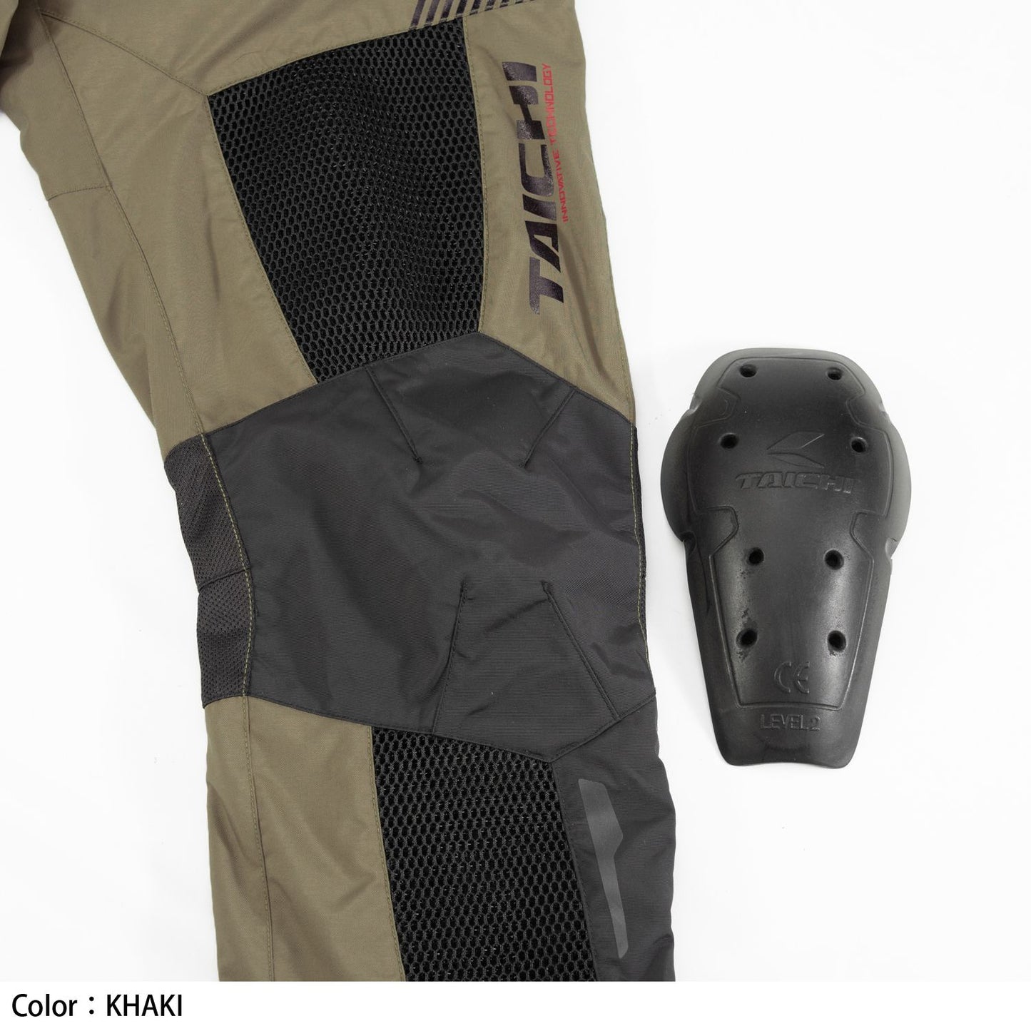 Motorcycle air mesh CE level 2 riding pants khaki