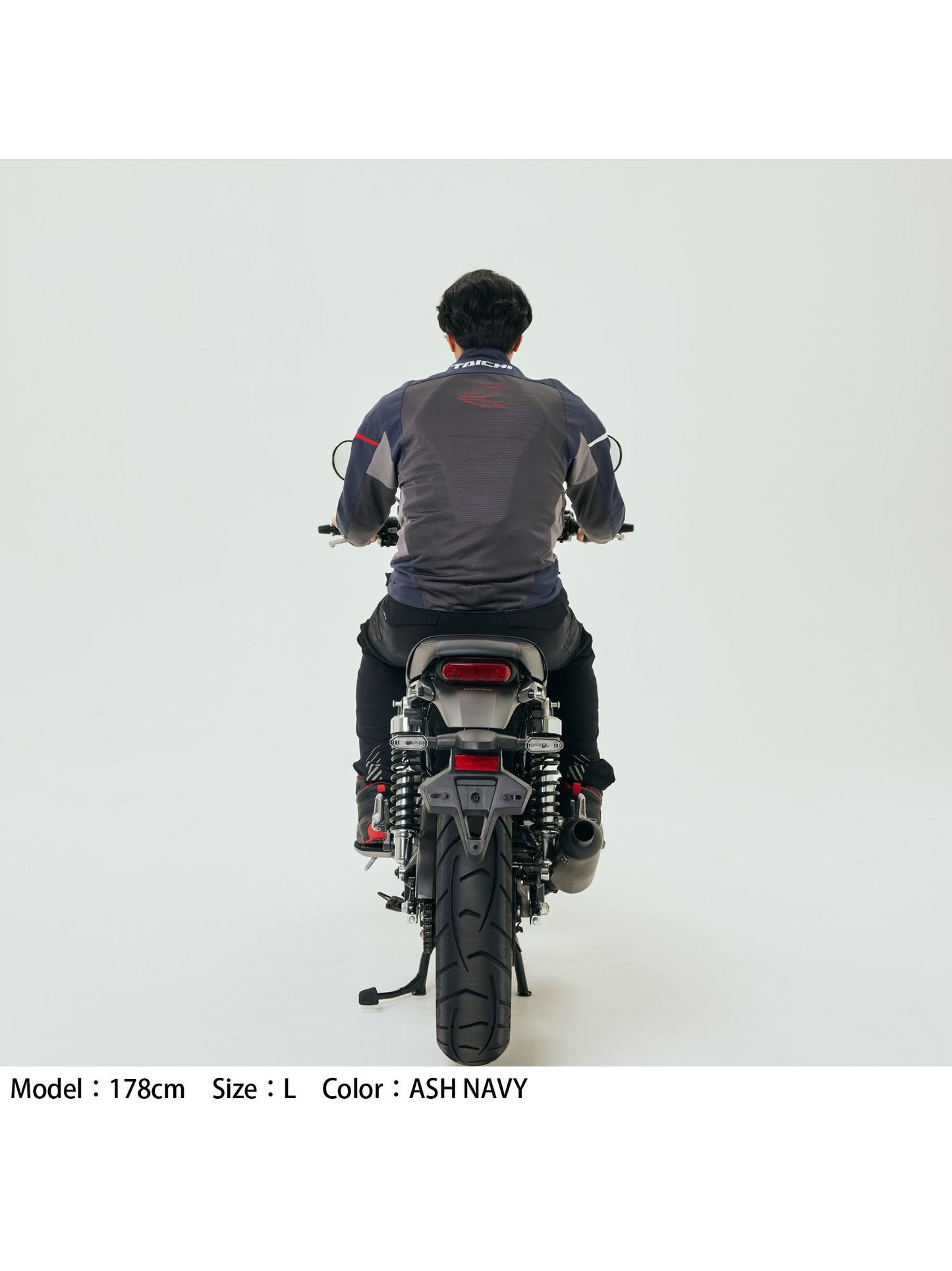 Motorcycle sporty mesh riding jacket CE level 2 Ash navy