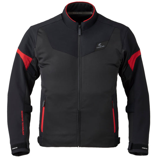 Motorcycle sporty mesh riding jacket CE level 2 black red
