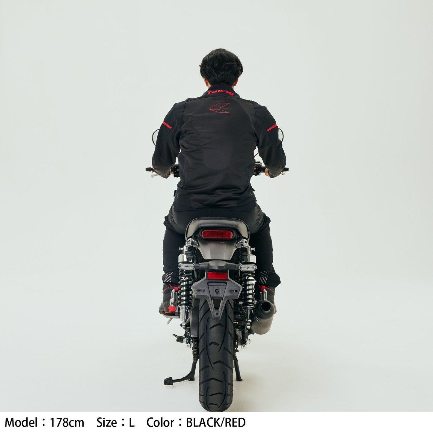 Motorcycle sporty mesh riding jacket CE level 2 black red