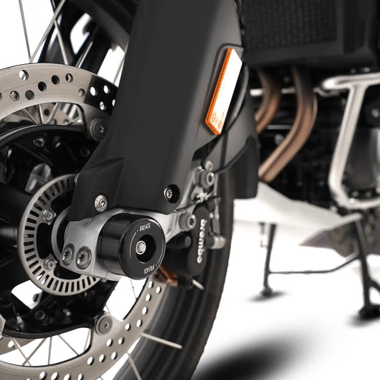 Motorcycle black fork protectors for BMW GS & XR series - variable models