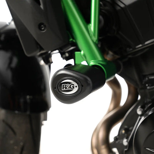 Motorcycle frame slider / crash protector black for kawasaki ninja/z 650 (17-24)