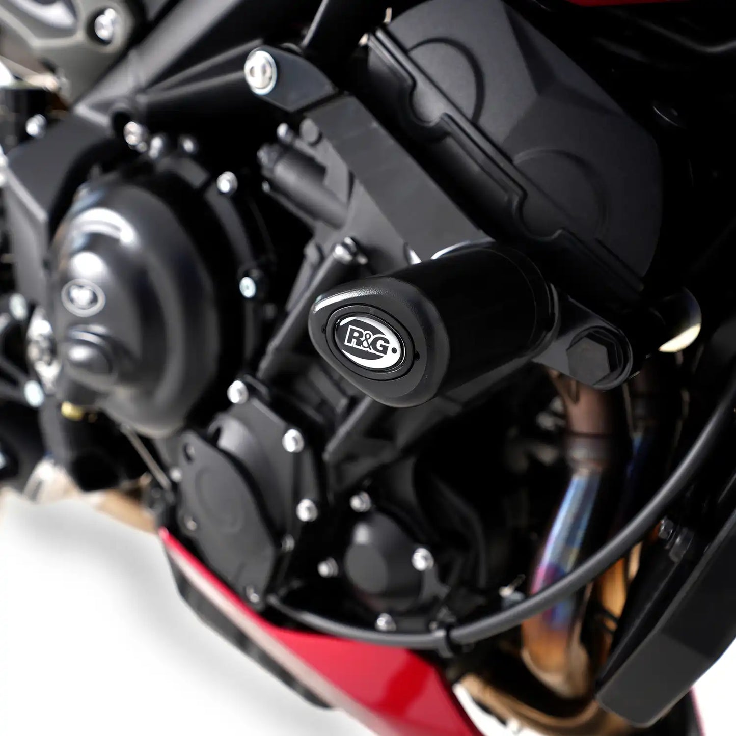 Motorcycle aero style crash guard / crash protector black for triumph speed triple 765r/rs 2017+