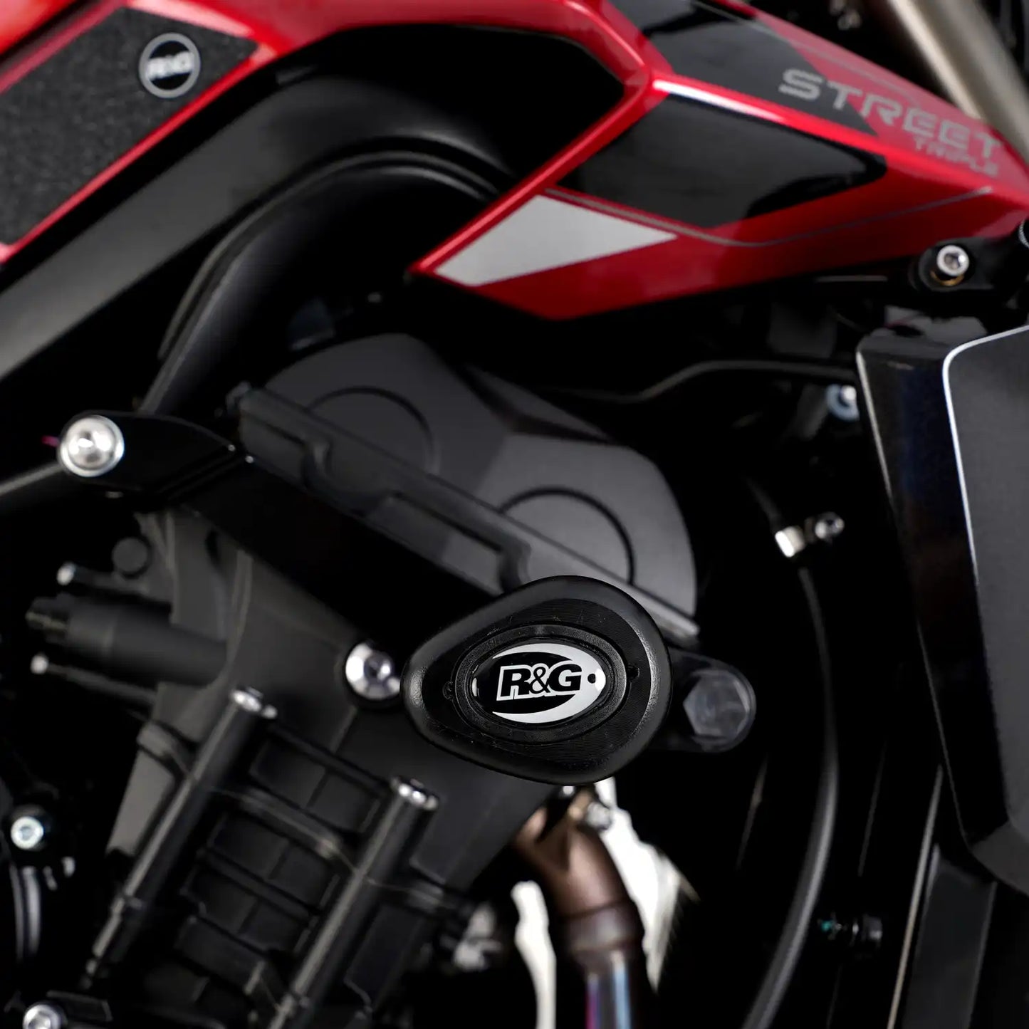Motorcycle aero style crash guard / crash protector black for triumph speed triple 765r/rs 2017+