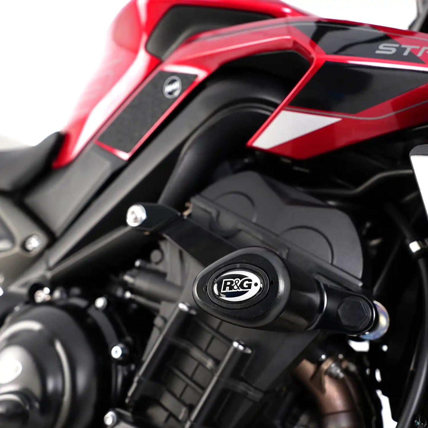Motorcycle aero style crash guard / crash protector black for triumph speed triple 765r/rs 2017+