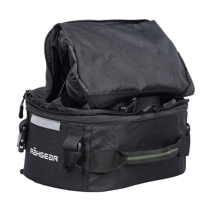 Motorcycle 10-40L black tail bag backpack convertible