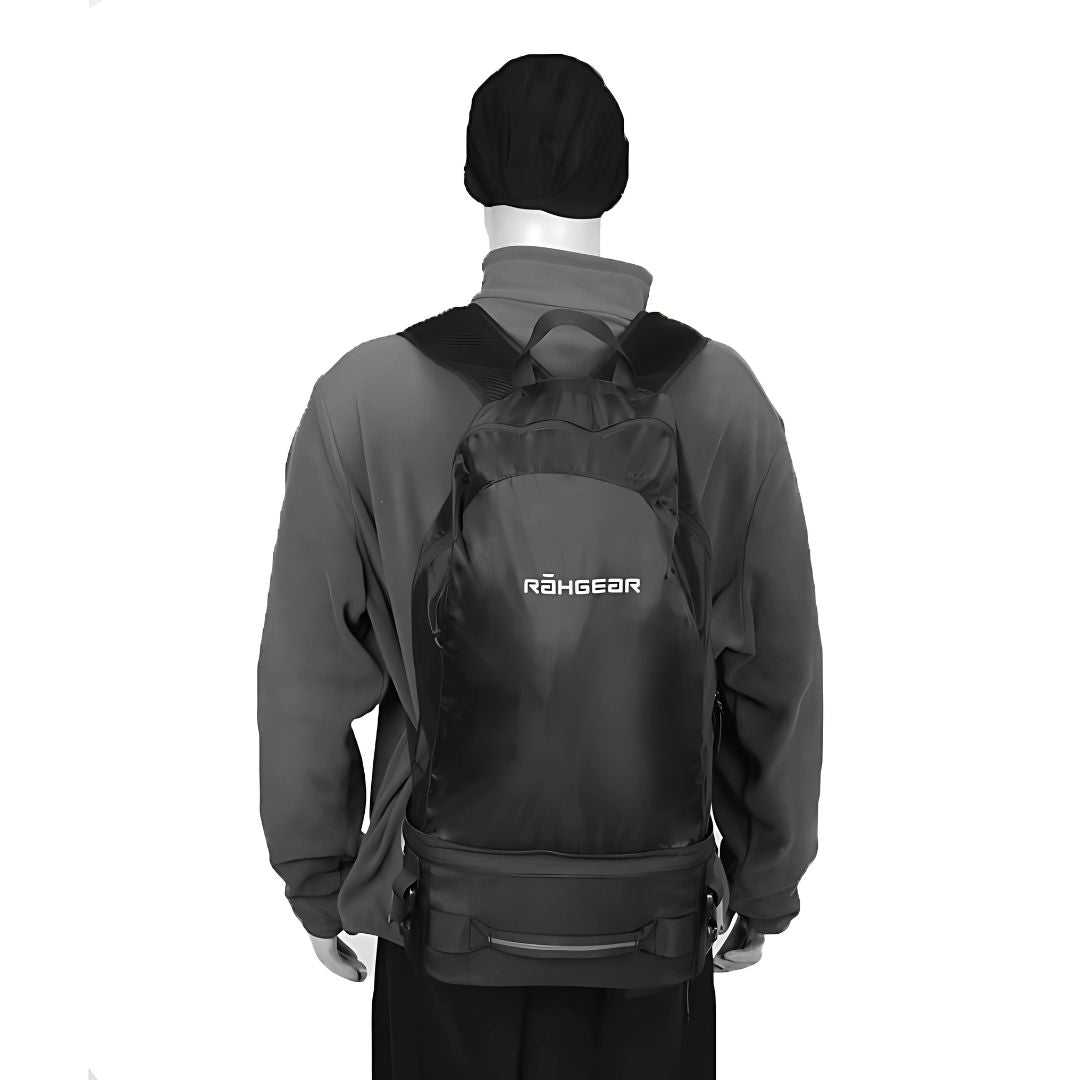 Motorcycle 10-40L black tail bag backpack convertible