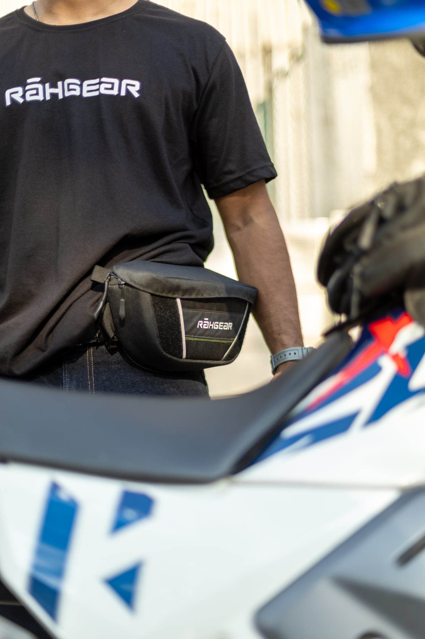 Motorcycle 2L black handlebar / waist bag