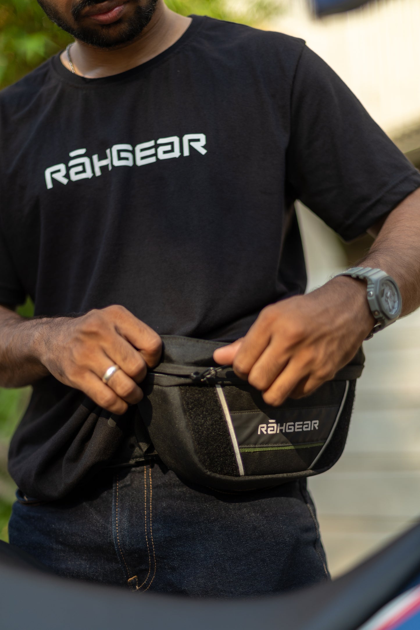 Motorcycle 2L black handlebar / waist bag