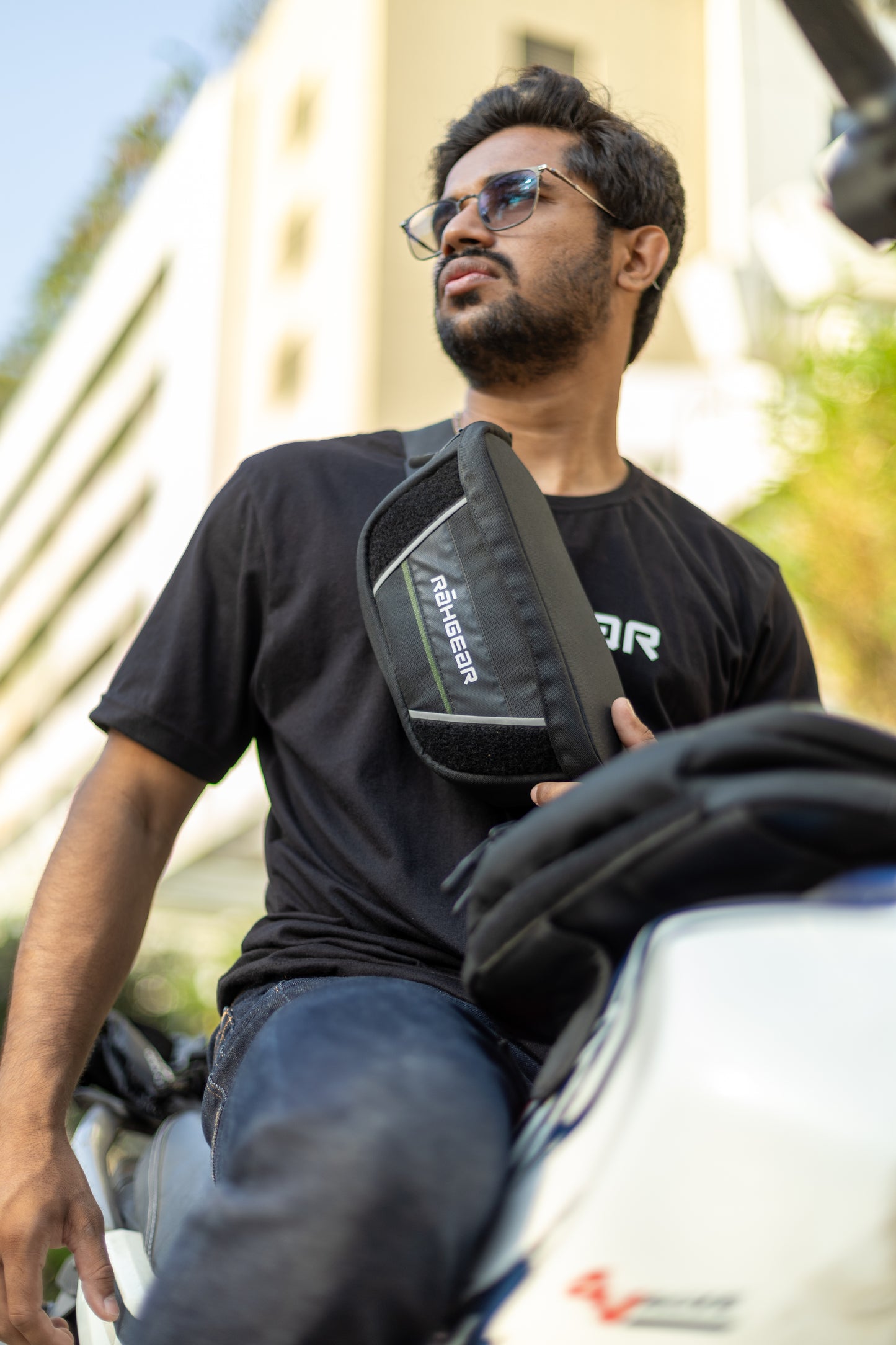 Motorcycle 2L black handlebar / waist bag