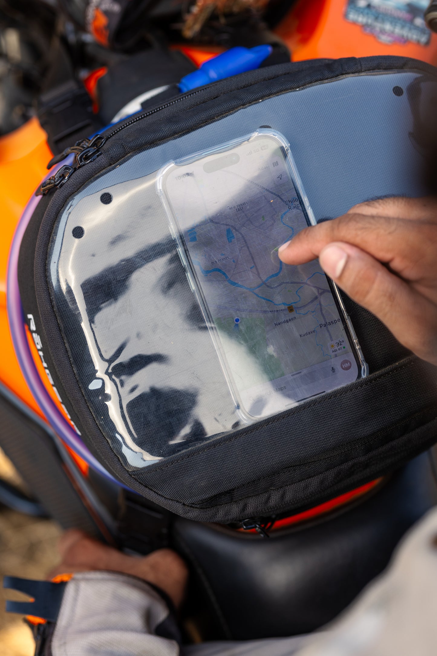 Motorcycle tank & hydration bag black