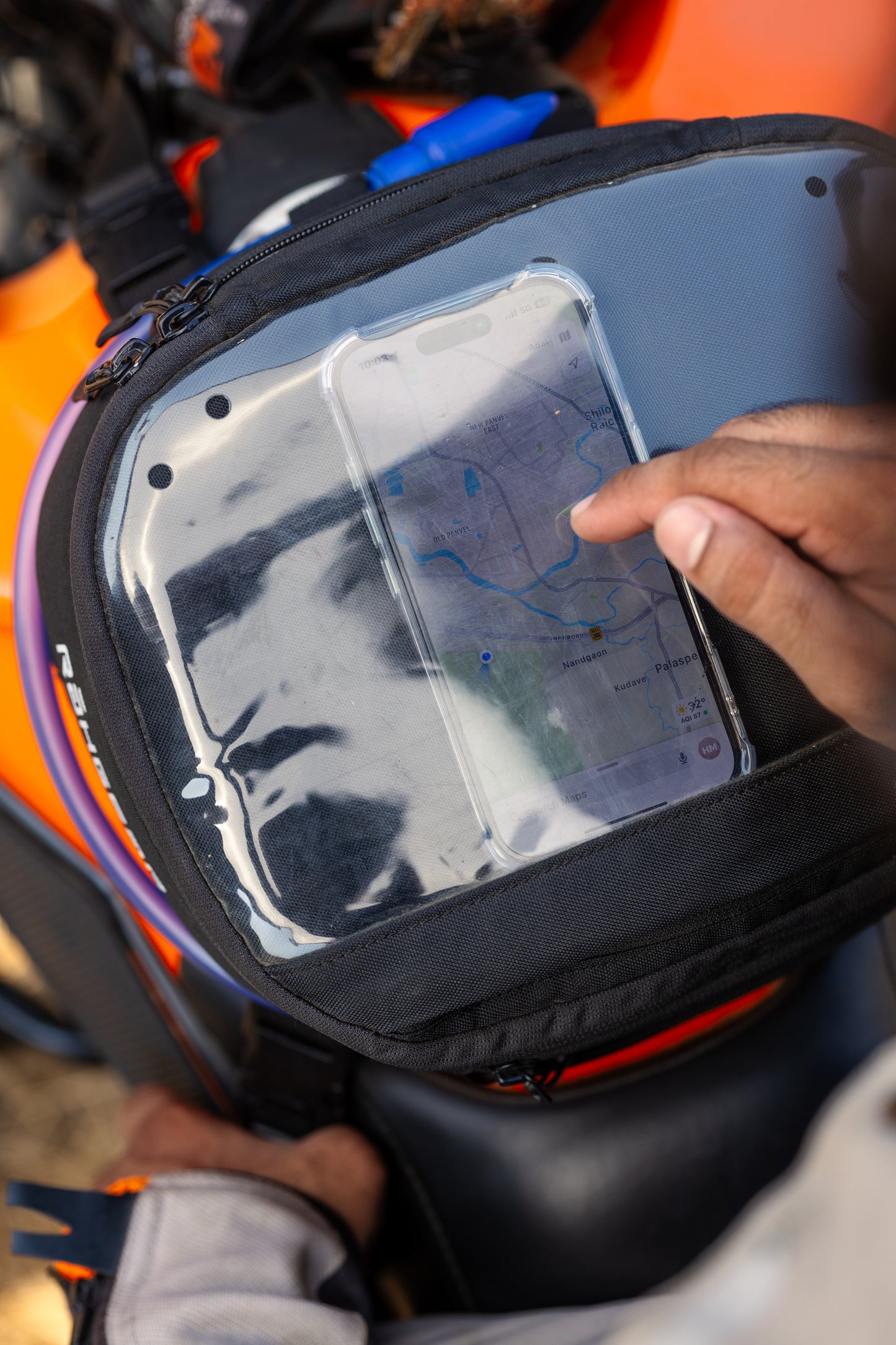 Motorcycle tank & hydration bag black