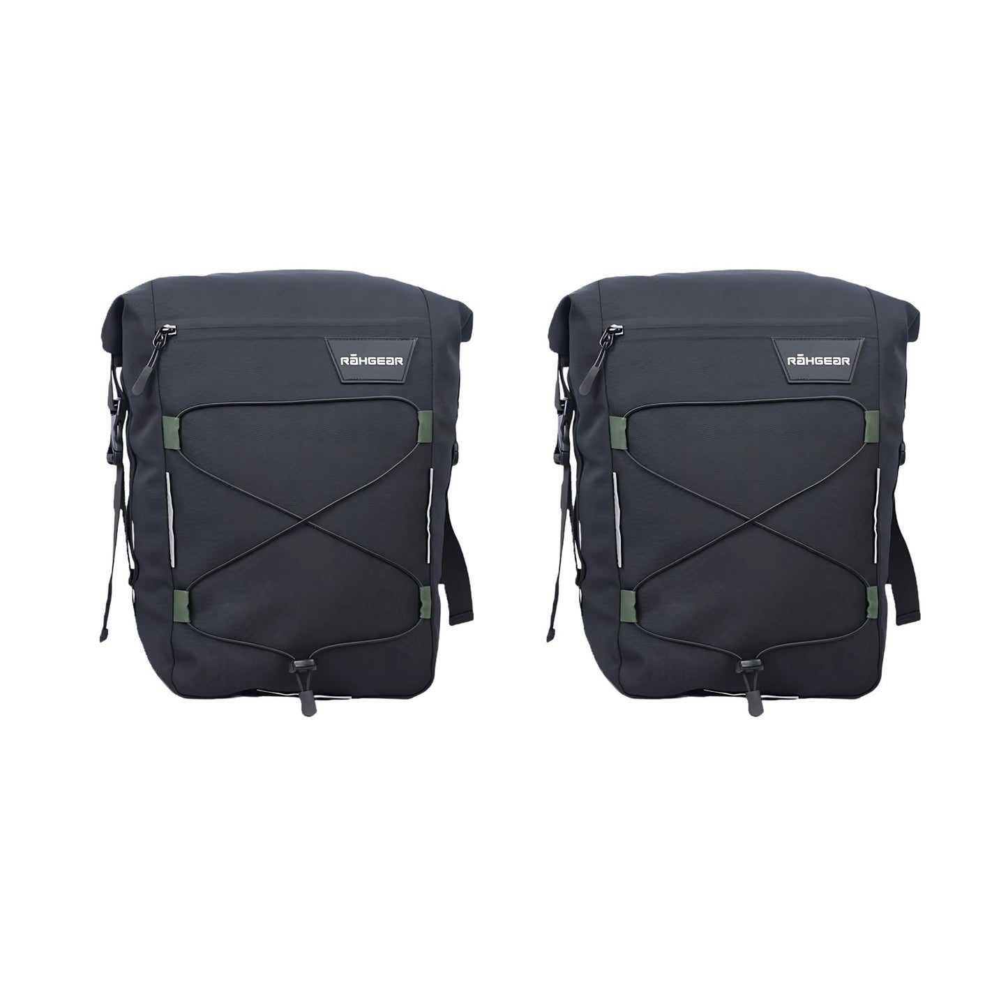 Motorcycle rackless saddle bags 15L black waterproof