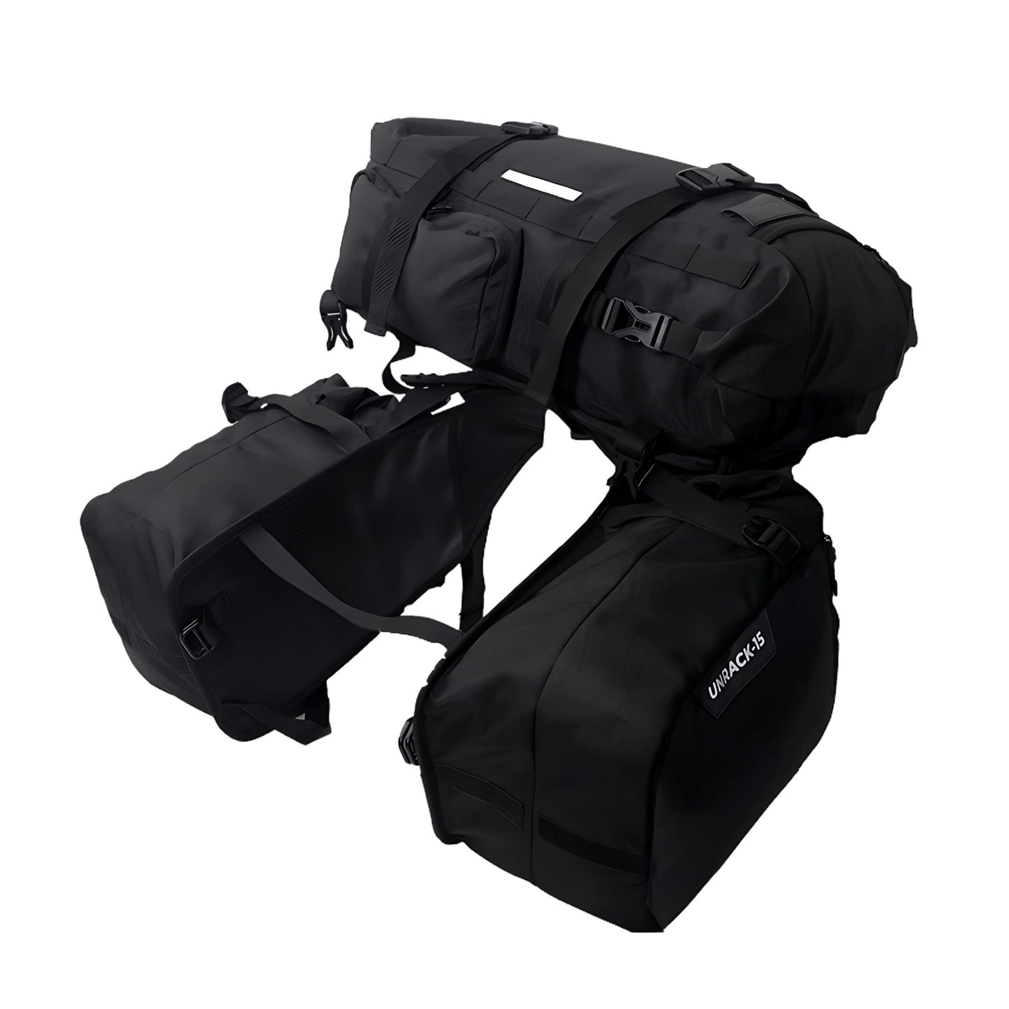 Motorcycle rackless saddle bag 55L black waterproof