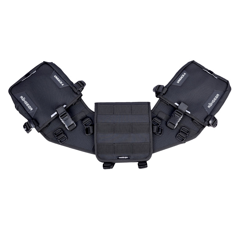 Motorcycle rackless saddlebag black 12L waterproof
